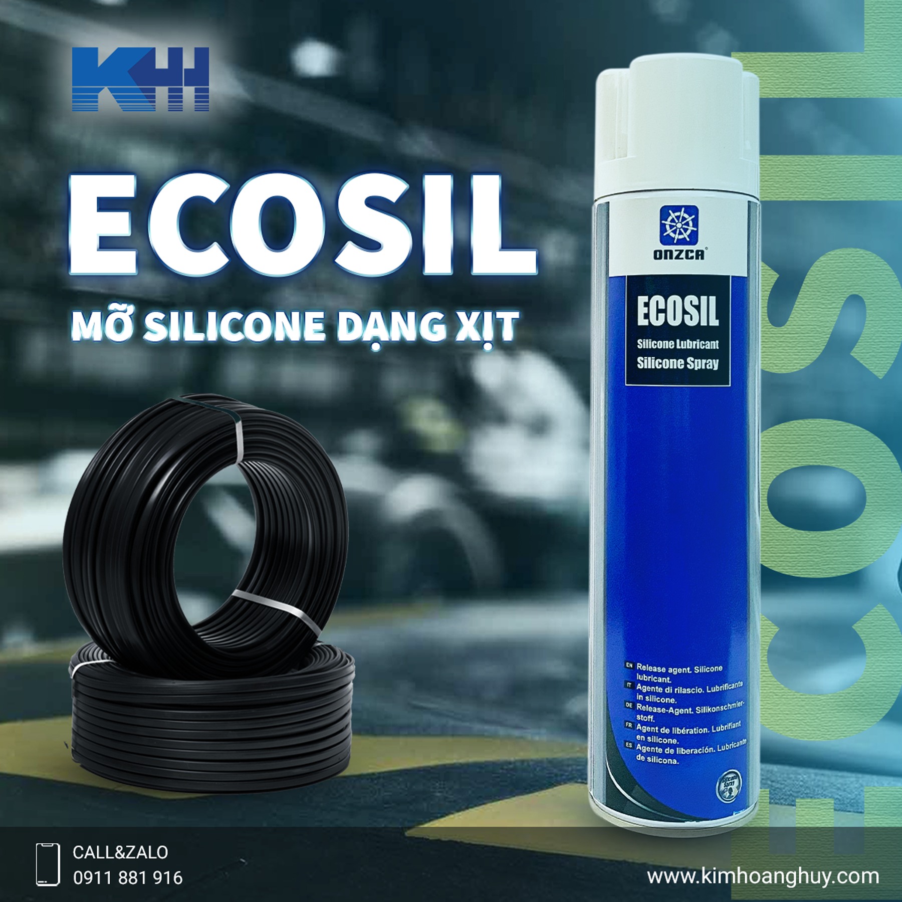 ECOSIL mỡ silicon bôi trơn chống dính dạng xịt