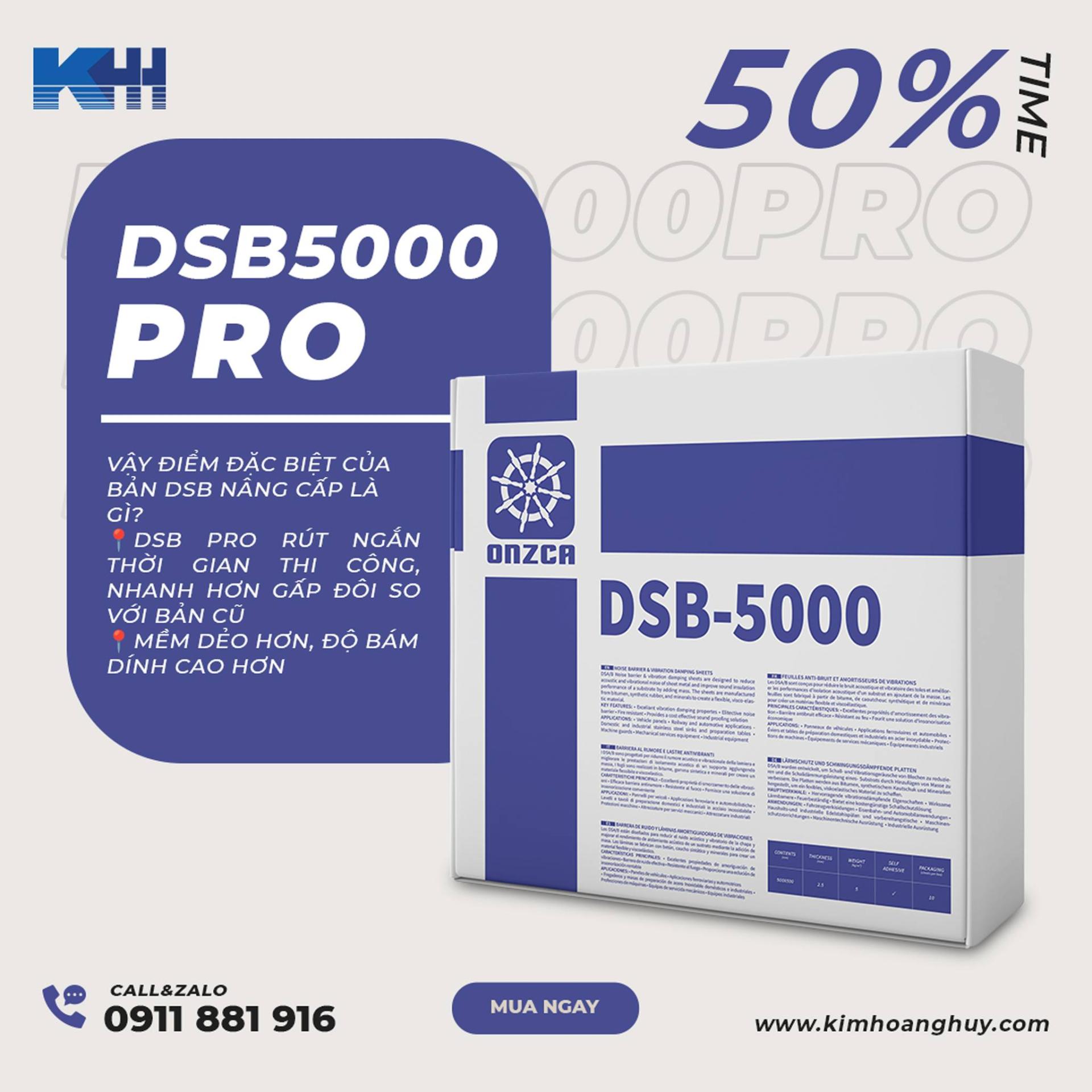 Vật liệu cách âm DSB bản nâng cấp PRO